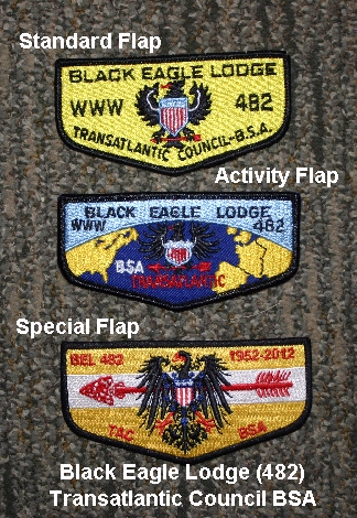 standard, activity, and special OA flaps from a particular Lodge. Either of these may be worn.